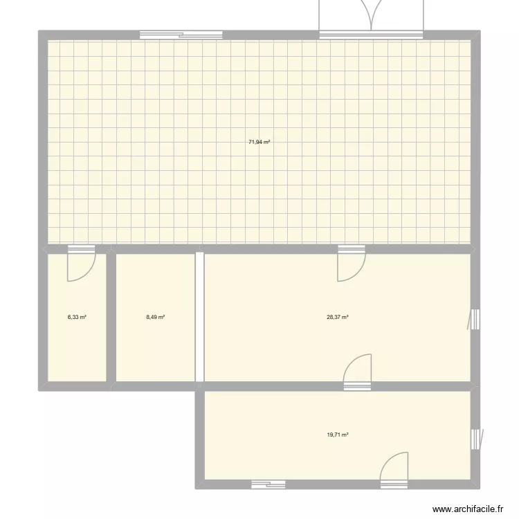 Tabac. Plan de 5  et 135 m²
