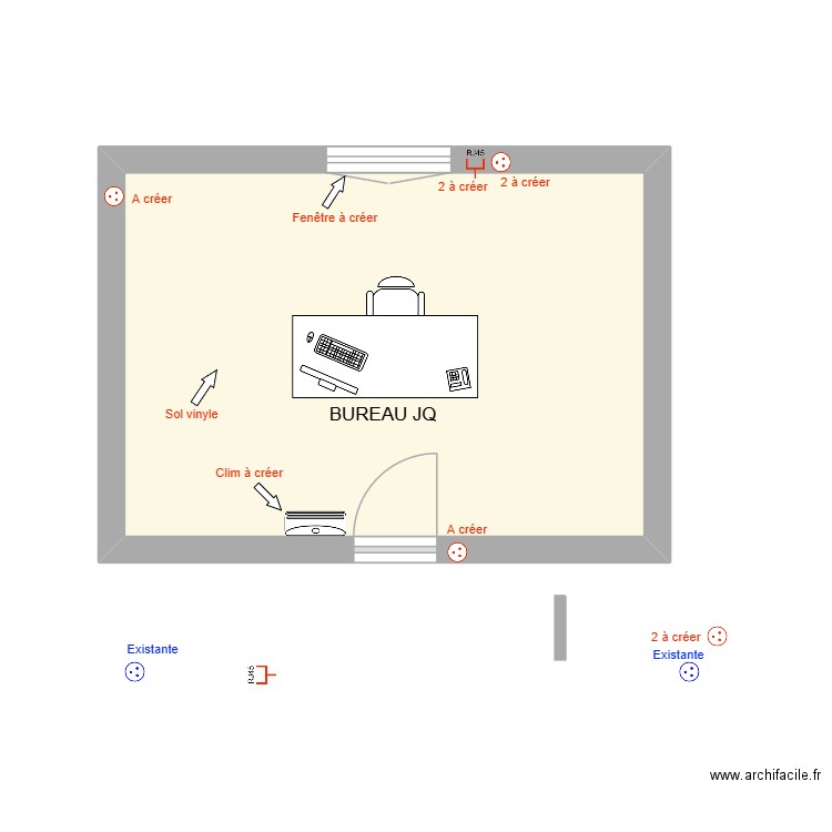 SALLE DE REUNION. Plan de 1 pièce et 18 m2