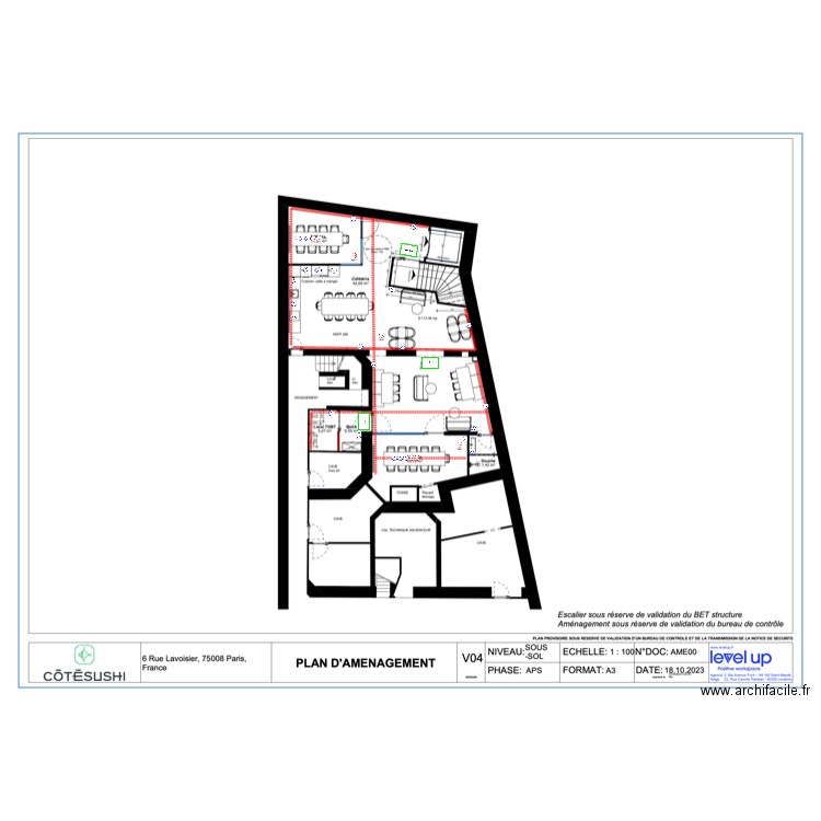 RDC V3. Plan de 0 pièce et 0 m2