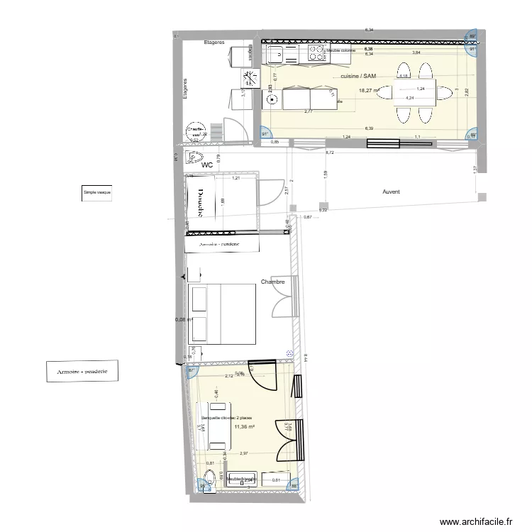 La palasse. Plan de 3 et 30 m² La palasse. Plan de 3 et 30 m²