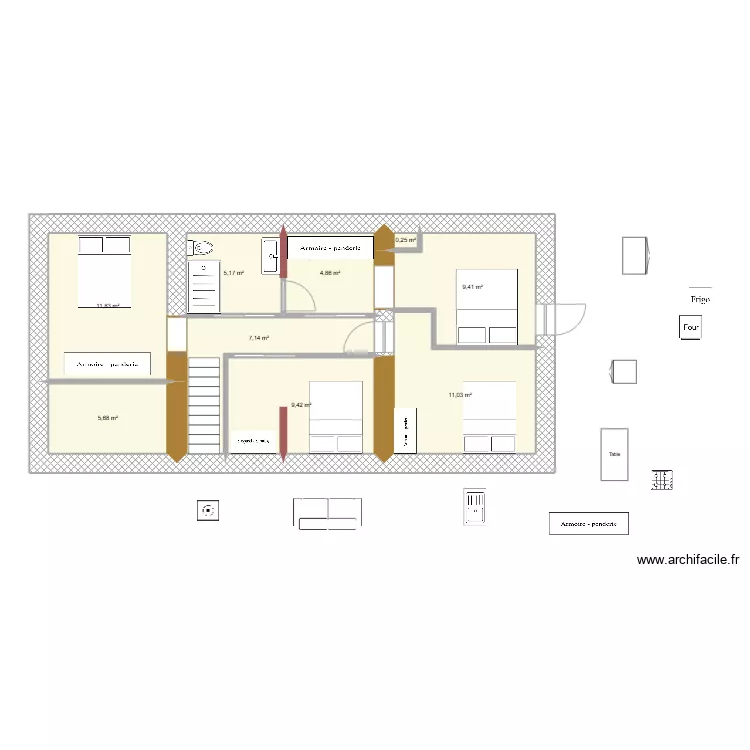 Etage livry 2. Plan de 