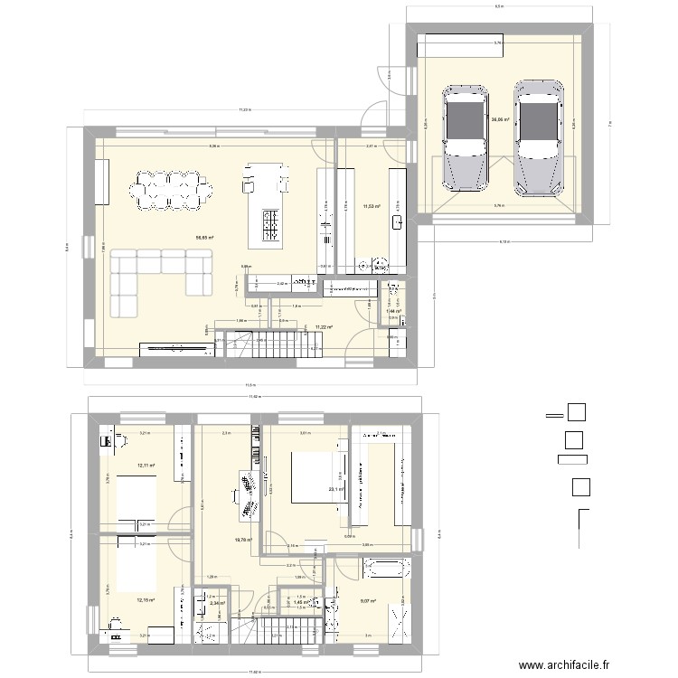 Vincent Duculot - Plans Anthisnes. Plan de 12 pièces et 197 m2