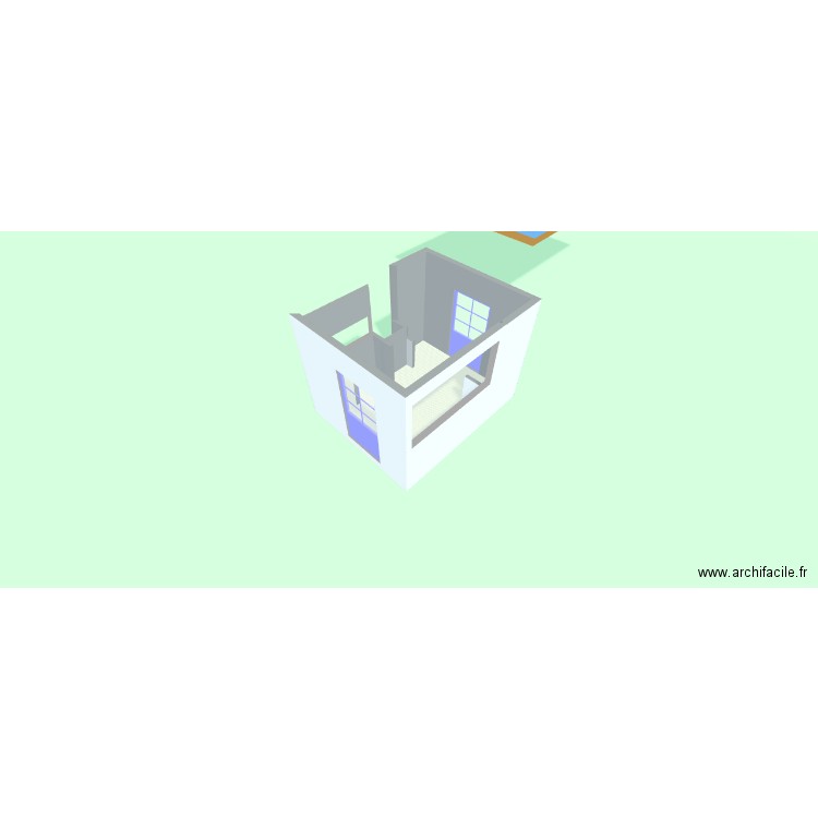 projet cuisine exterieure. Plan de 1 pièce et 10 m2