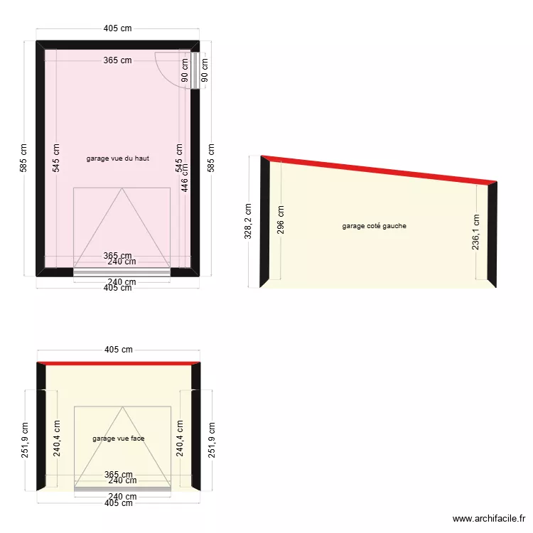plan garage 20metre carr&eacute;. Plan de 