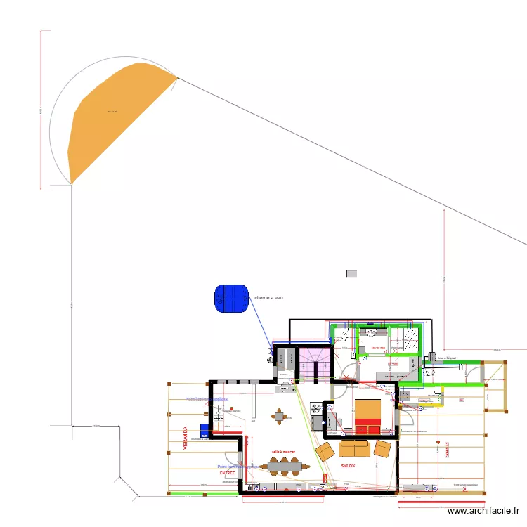 PLAN BRIGITTE/ELEMENTS + FILTRES NOUVO WC. Plan de 1  et 25 m²