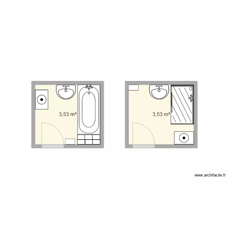 salle d'eau cyr. Plan de 