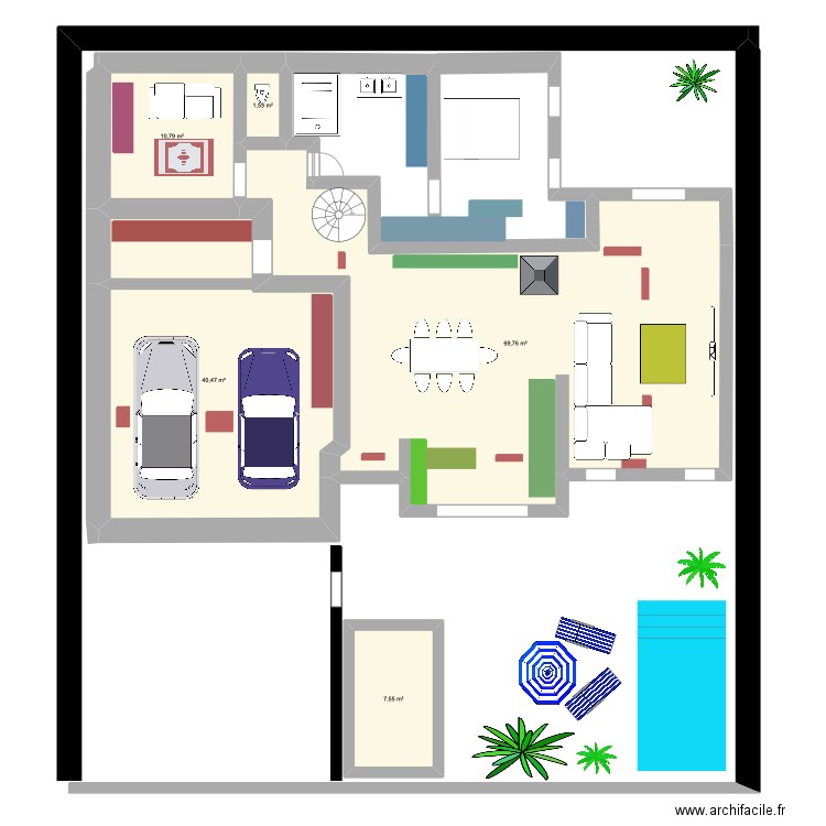 joe. Plan de 5 pièces et 130 m2