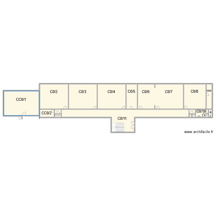 CAN - C 0. Plan de 17 pièces et 533 m2