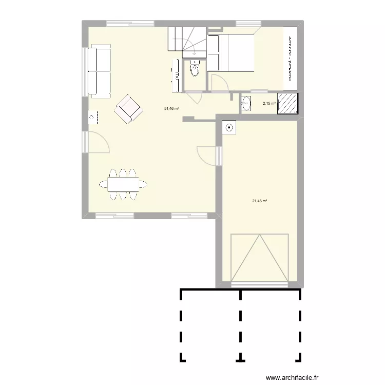 THEIX 1. Plan de 3  et 75 m²