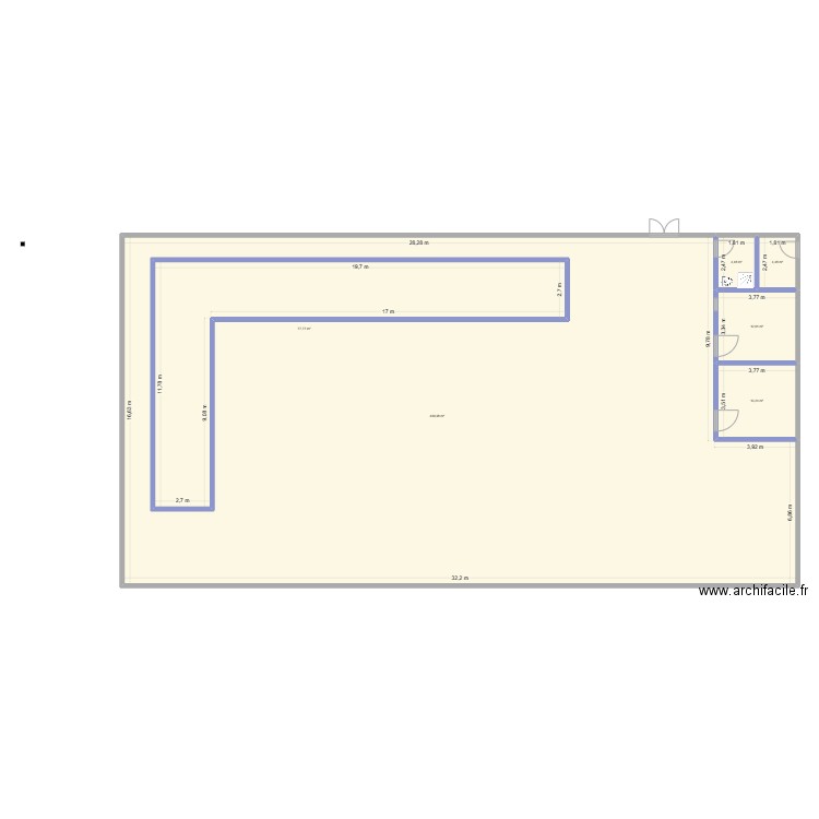Plan Projet. Plan de 6 pièces et 610 m2