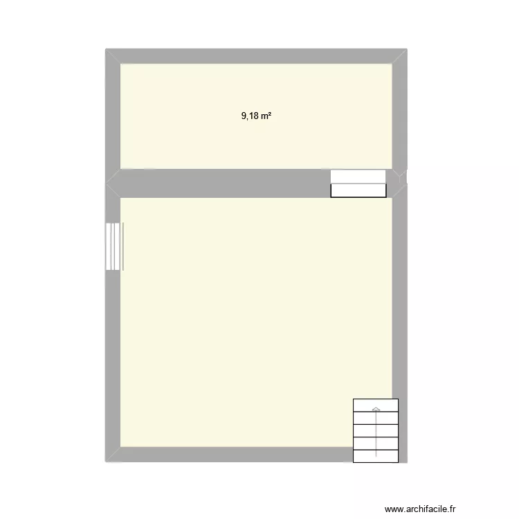 chambre 3 et grenier. Plan de 2 pièces et 31 m² chambre 3 et grenier. Plan de 2 pièces et 31 m²