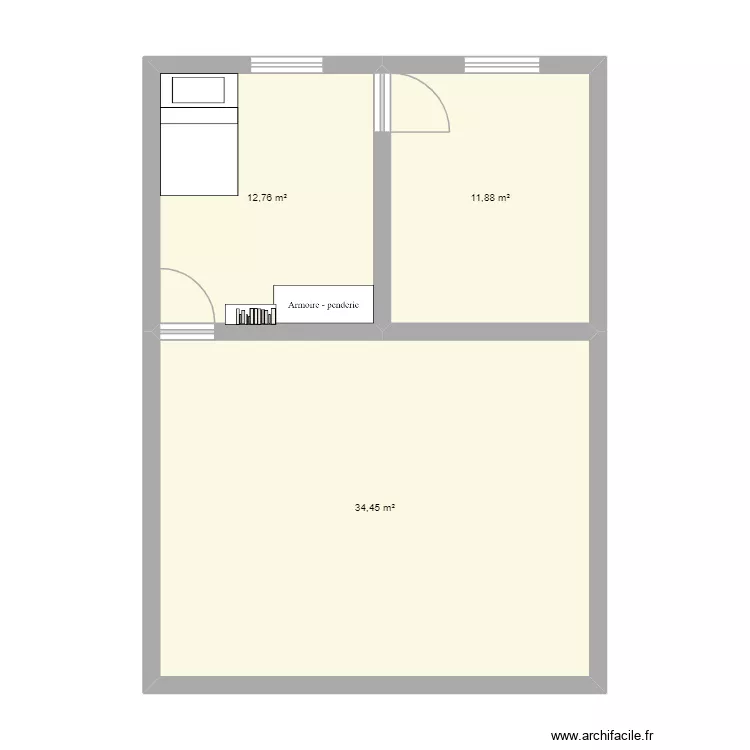 DJANICE. Plan de 3 pièces et 59 m² DJANICE. Plan de 3 pièces et 59 m²