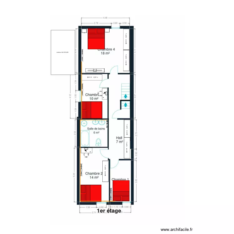 1 er am&eacute;nag&eacute;. Plan de 