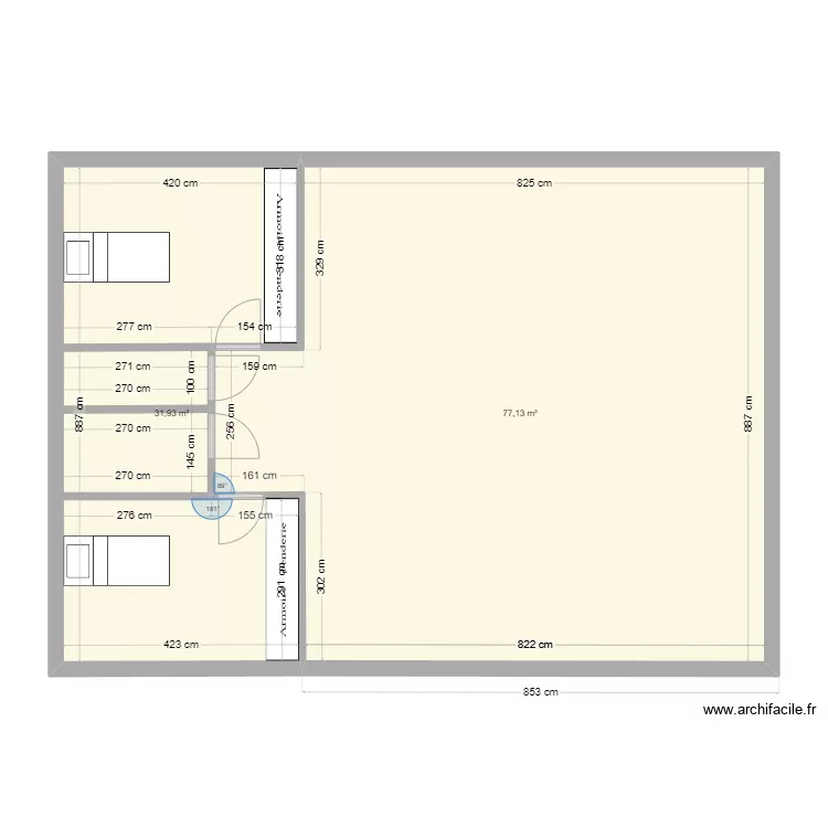 maison compact. Plan de 