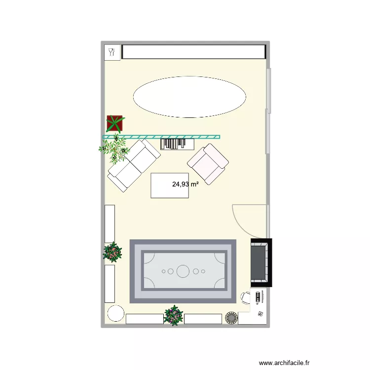 bardins. Plan de 1  et 25 m²