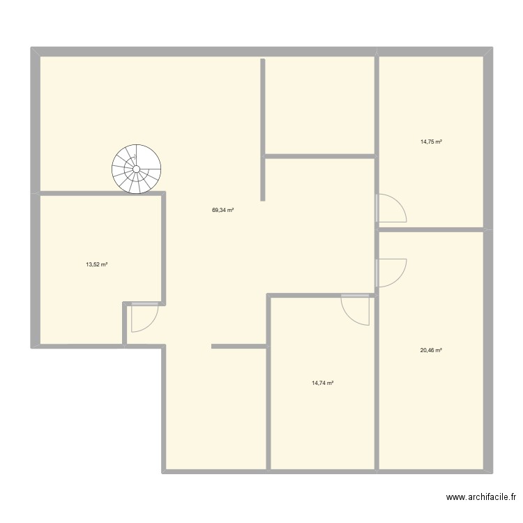 CABINET. Plan de 5 pièces et 133 m2