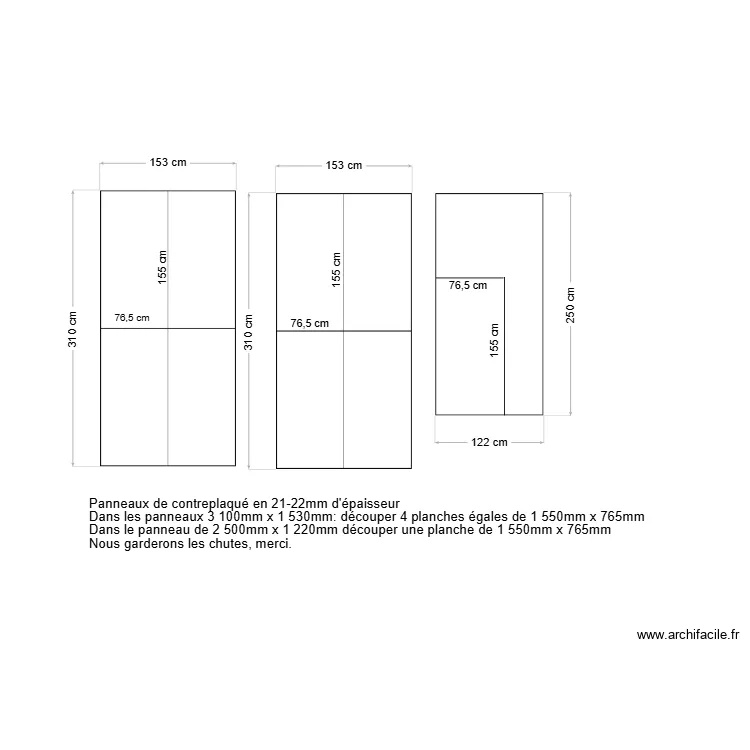 Planches mezzanine garage bis. Plan de 