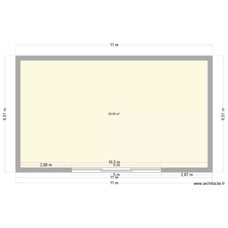 Pool house FLO. Plan de 1  et 63 m²