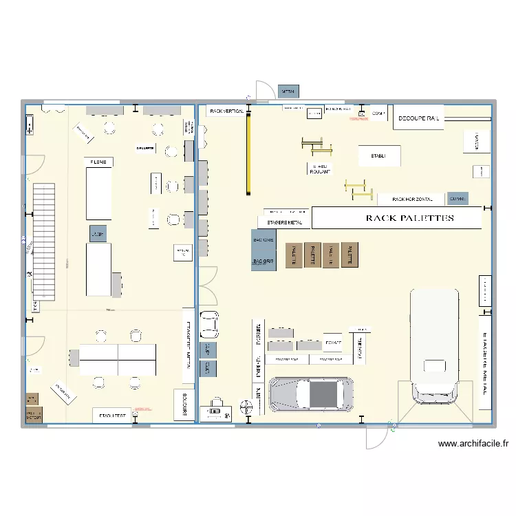 upgrade rdc avec garage. Plan de 