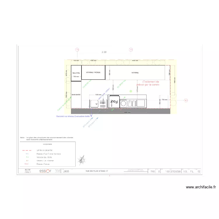 STAND HALLES ZAK MARKET. Plan de 