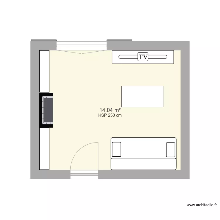 salon appartement. Plan de 