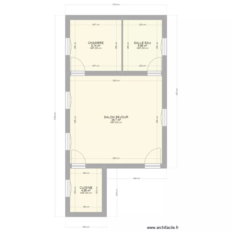 MARTEL MAIRIE APT R+2. Plan de 
