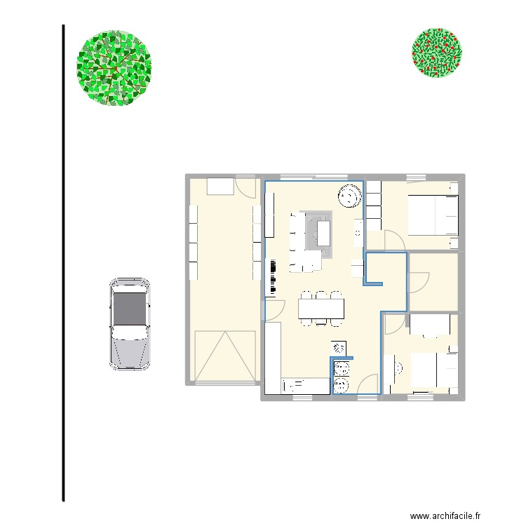 Maison Auneau. Plan de 5 pièces et 87 m2