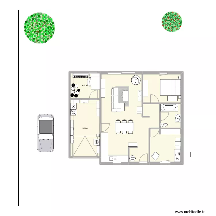 Maison Auneau. Plan de 6  et 86 m²