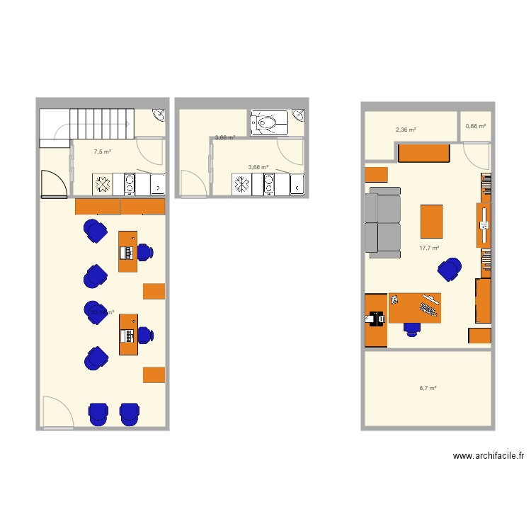 bureau hd . Plan de 0 pièce et 0 m2