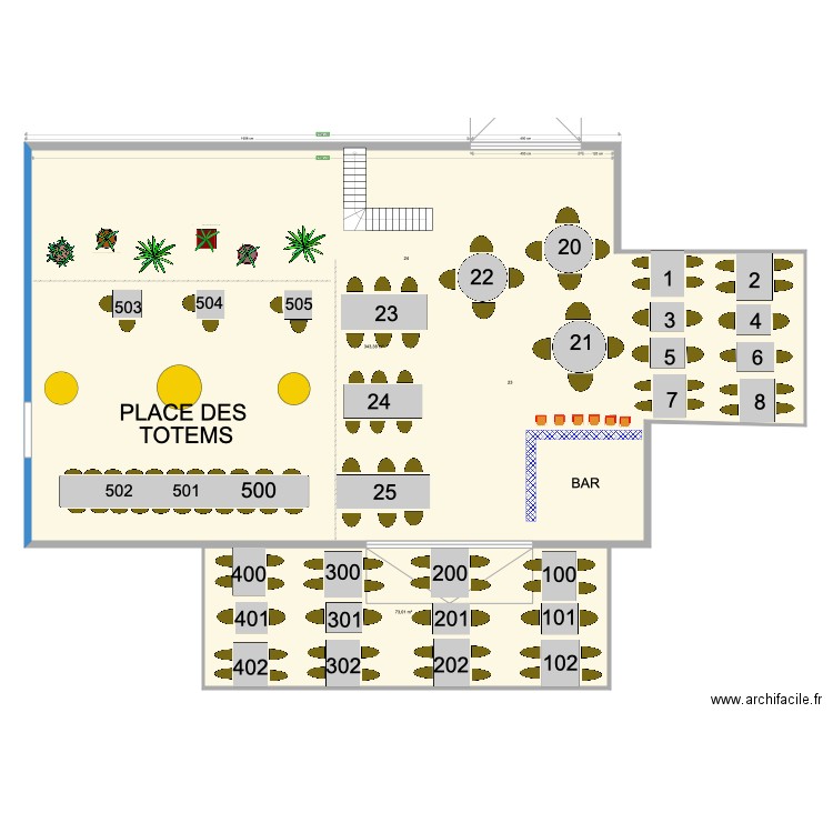 PLAN DE SALLE . Plan de 0 pièce et 0 m2