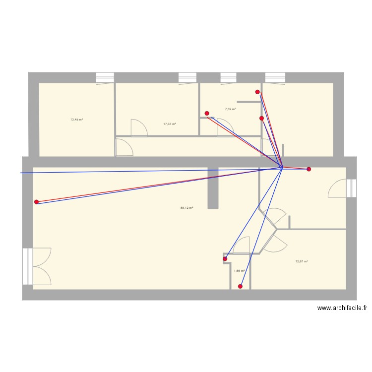 SACHOT plomberie. Plan de 6 pièces et 141 m2