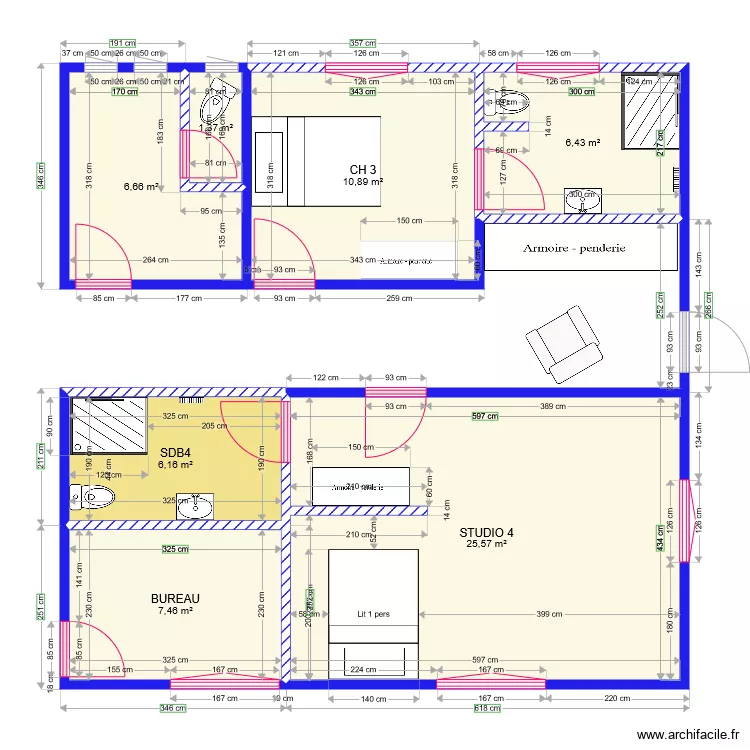 STUDIO 3 ET4  V 001 16 07 2021. Plan de 