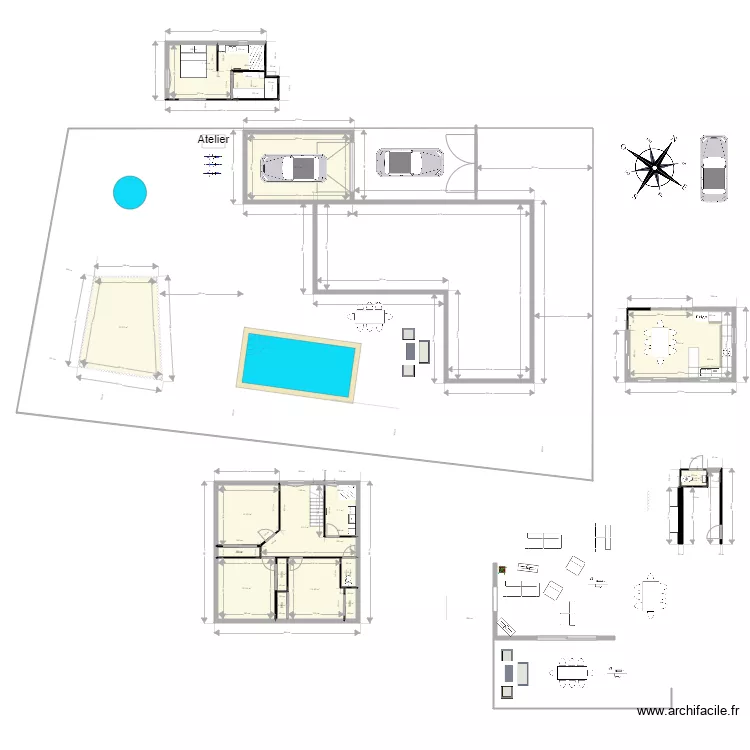 Plan implantation ensemble V1. Plan de Plan implantation ensemble V1. Plan de