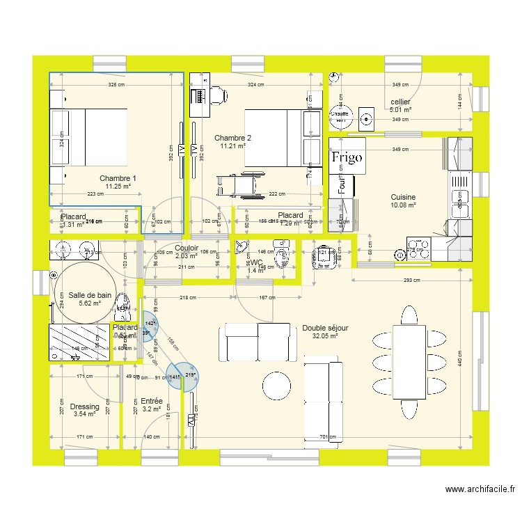 PLAN 4 sdb 2ch. Plan de 0 pièce et 0 m2