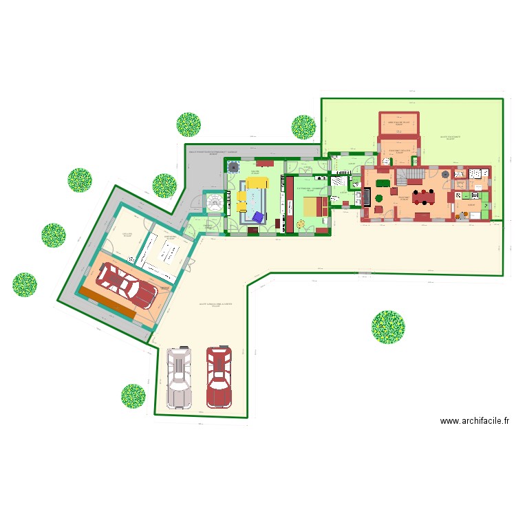 PLAN rallongé ATELIER 2 AVEC ESCALIER COLIMACON. Plan de 0 pièce et 0 m2