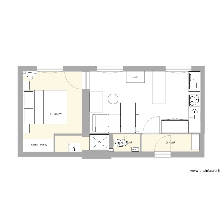 Appartement et meubles Pascale. Plan de 0 pièce et 0 m2