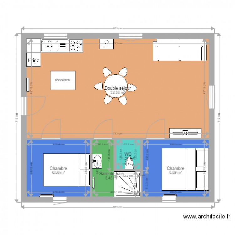 Chalet GreenCottages 50 m2 G Simon. Plan de 0 pièce et 0 m2