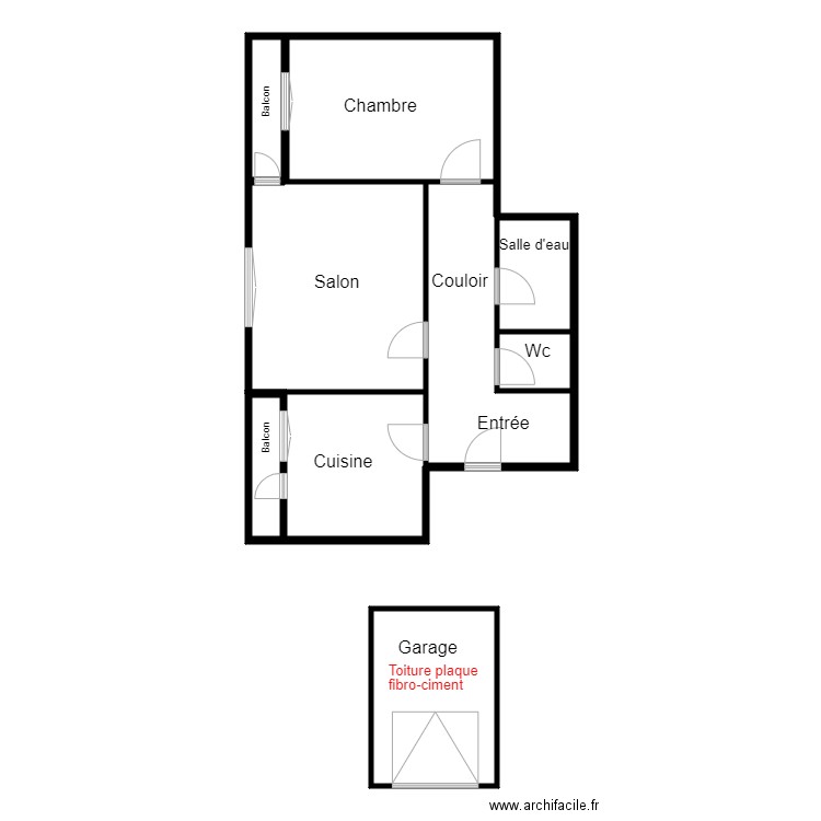 Croquis app FOUGERES. Plan de 0 pièce et 0 m2