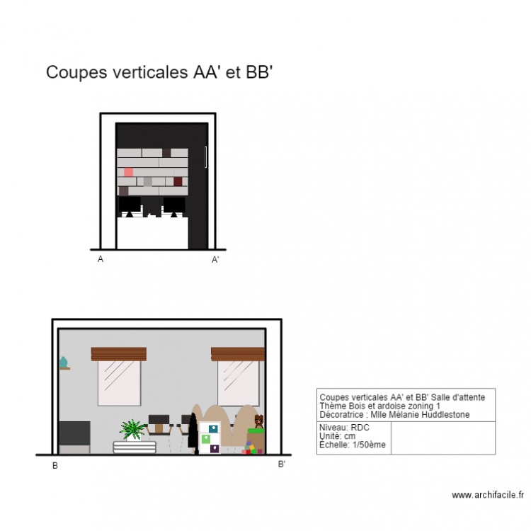 coupes verticales. Plan de 0 pièce et 0 m2