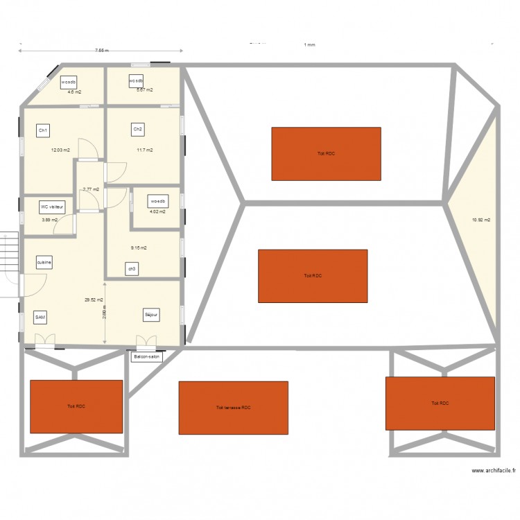 Etage2 . Plan de 0 pièce et 0 m2