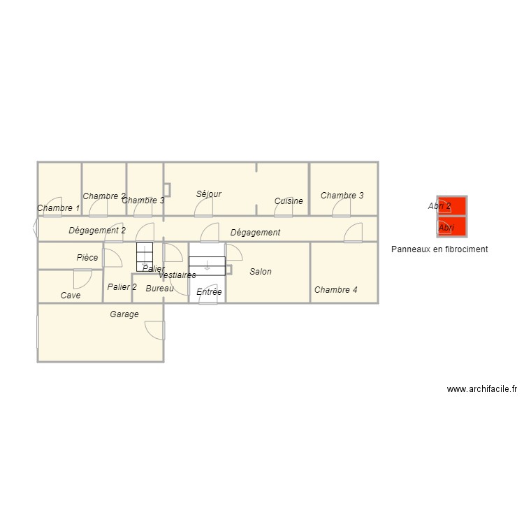Croquis MICHEL VO amiante. Plan de 0 pièce et 0 m2