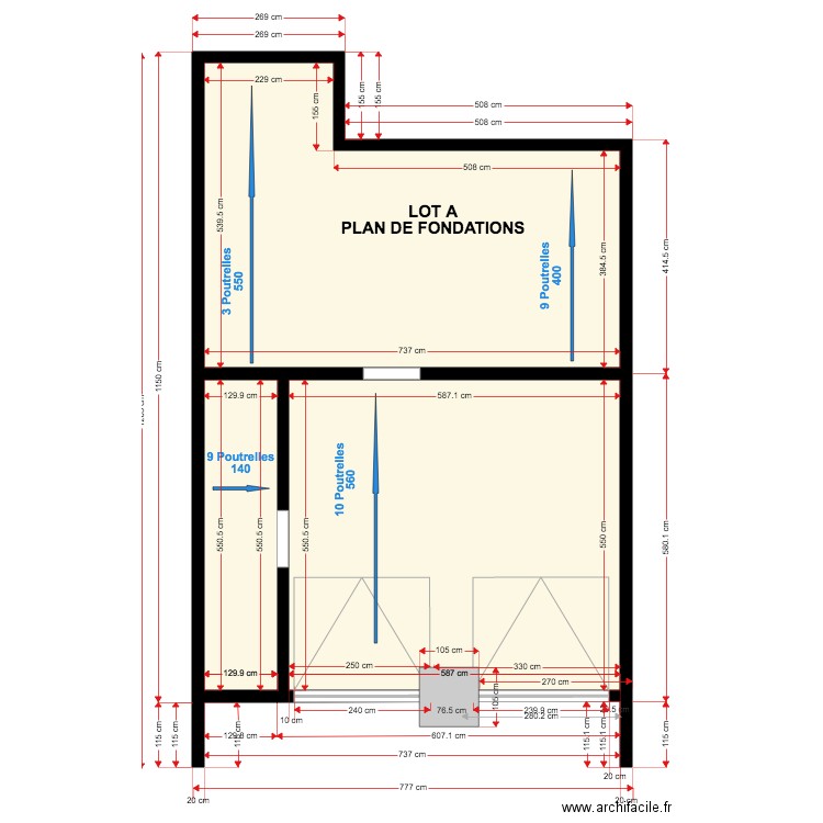  LOT A PLAN DES FONDATIONS 13 08 2019. Plan de 0 pièce et 0 m2