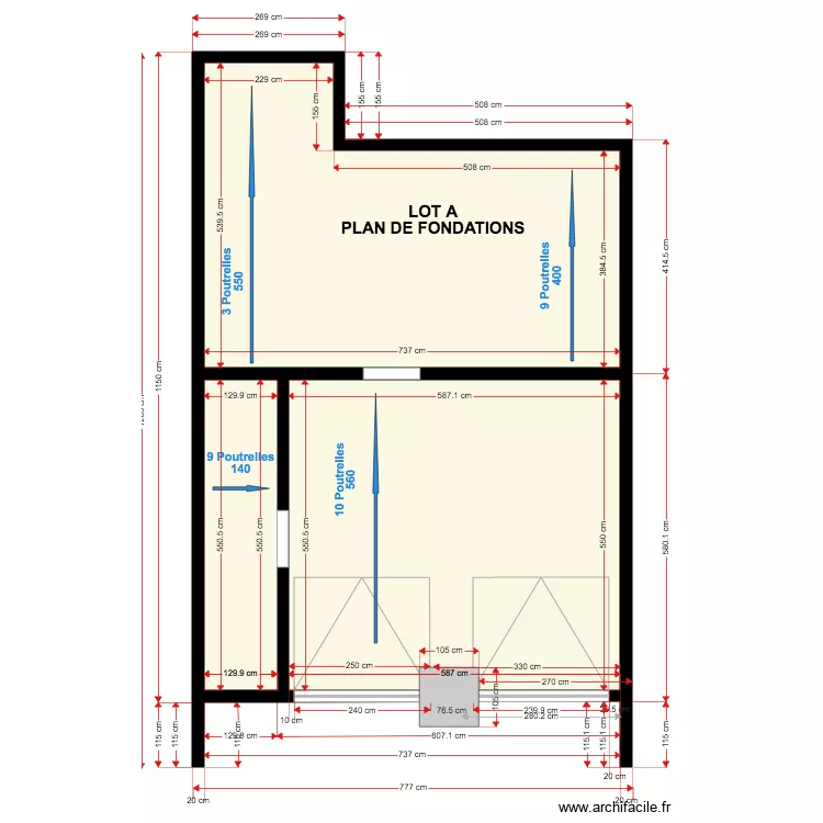  LOT A PLAN DES FONDATIONS 13 08 2019. Plan de 