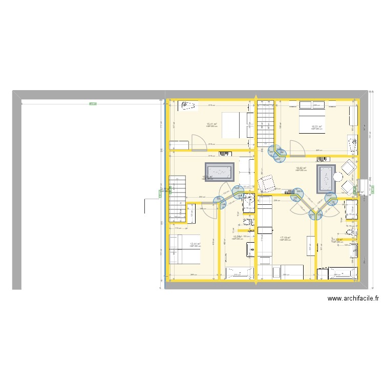 Plan Gite Etage 1. Plan de 0 pièce et 0 m2