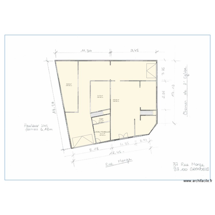 GRENOBLE VIERGE. Plan de 0 pièce et 0 m2