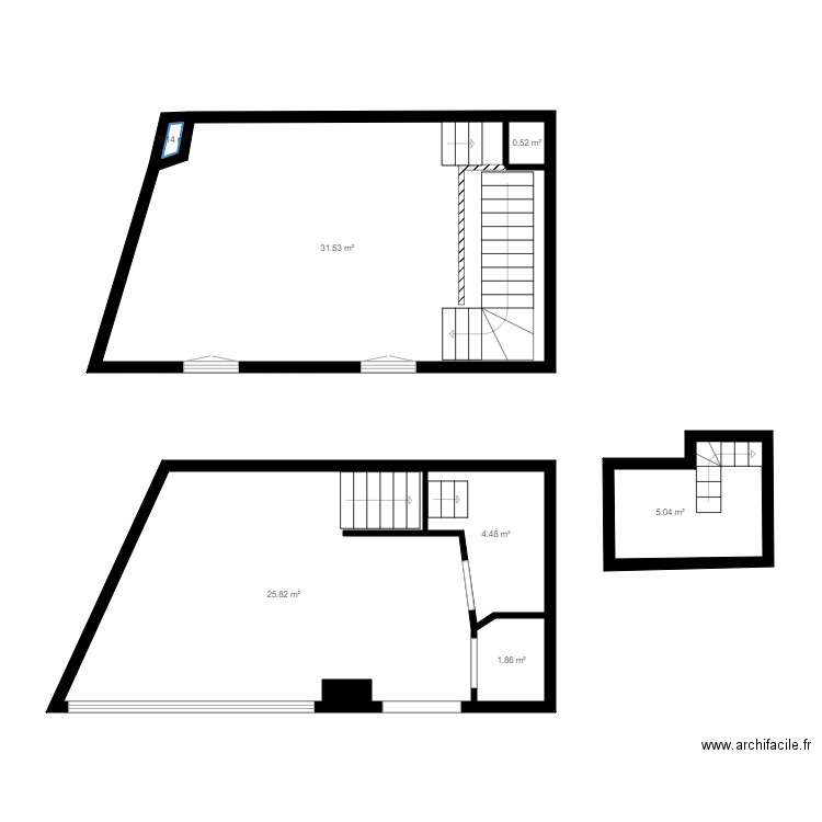 LE PETIT CHALET MONTREUIL. Plan de 7 pièces et 69 m2