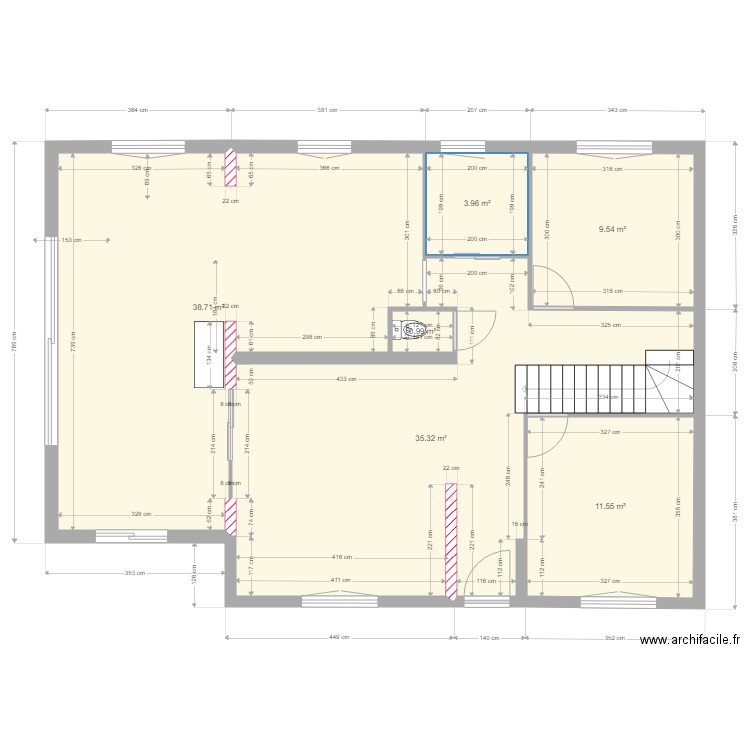 détail pièces de vie essai1. Plan de 0 pièce et 0 m2