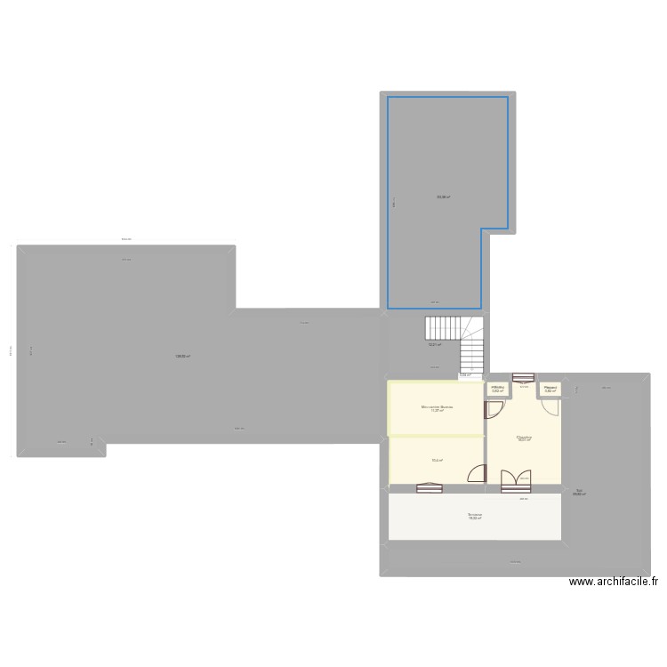 Cezanne 1er étage. Plan de 11 pièces et 293 m2