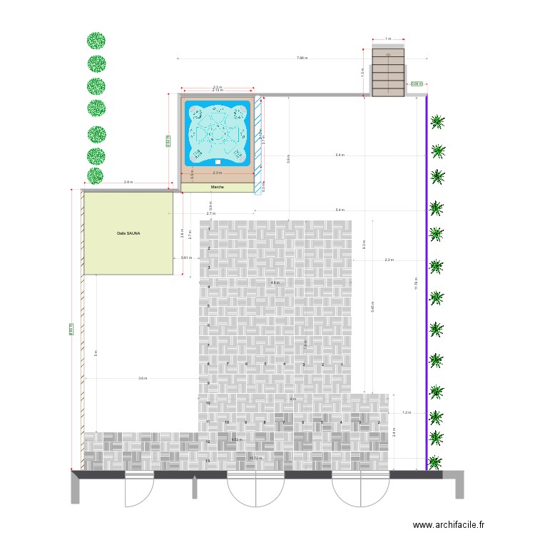 SPASAUNA7mur. Plan de 0 pièce et 0 m2