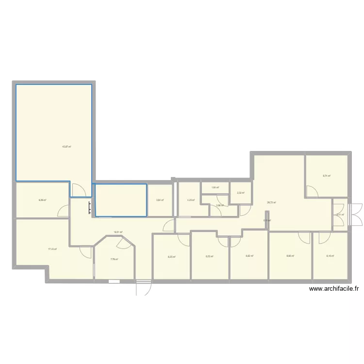 MNA Joppet projet avec &eacute;quipements. Plan de 